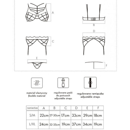Livco Corsetti Fashionsoledad Lc 20217 Bra + Panty + Garter Belt L/Xl | Niks.fi verkkokauppa