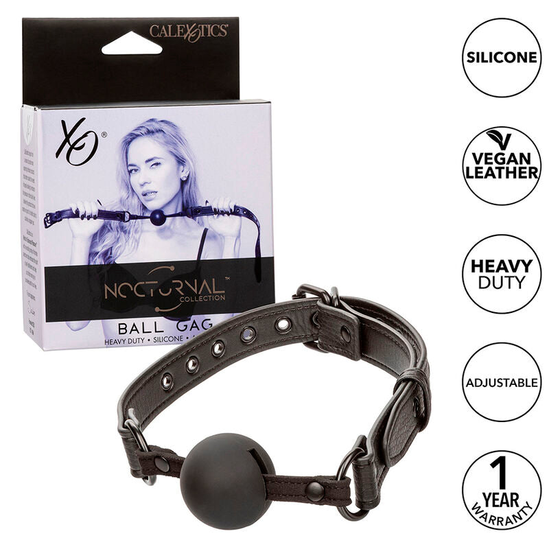 Nocturnal Ball Gag Silicone Black | Niks.fi verkkokauppa