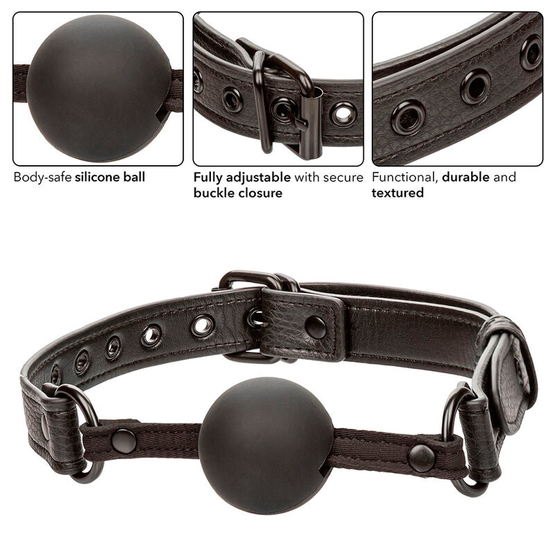Nocturnal Ball Gag Silicone Black | Niks.fi verkkokauppa