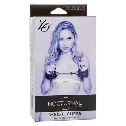 Nocturnal Leather Wrist Cuffs Adjustable Black | Niks.fi verkkokauppa