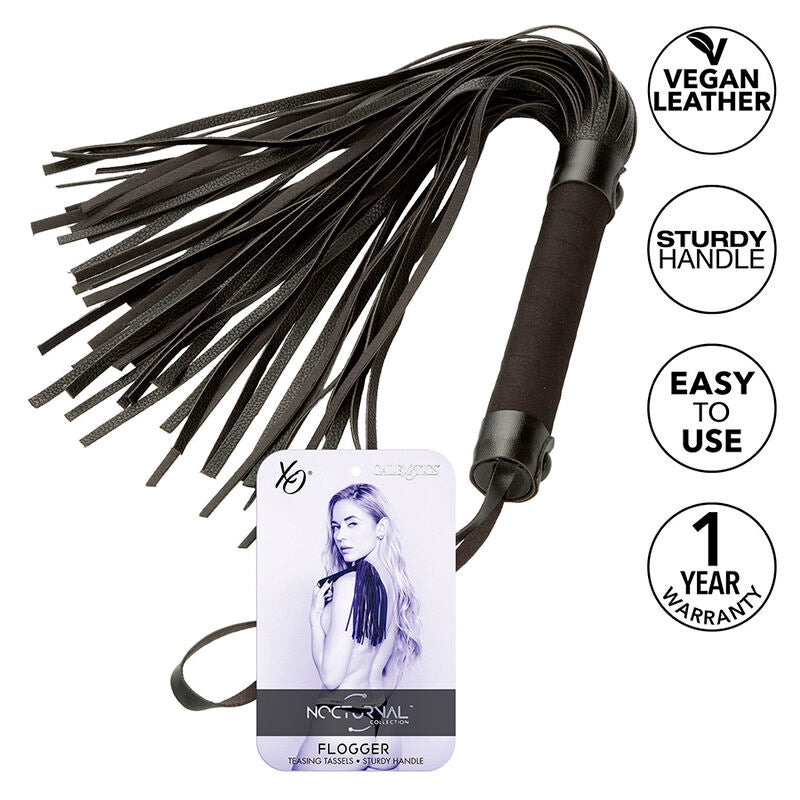 Nocturnal Flogger Leather Black | Niks.fi verkkokauppa