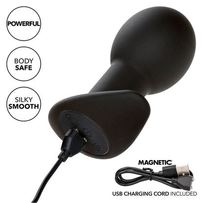Rock Bottom Anal Plug 10 Vibrations Silicone Black | Niks.fi verkkokauppa