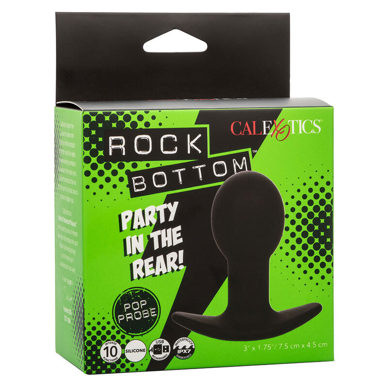 Rock Bottom Anal Plug 10 Vibrations Silicone Black | Niks.fi verkkokauppa