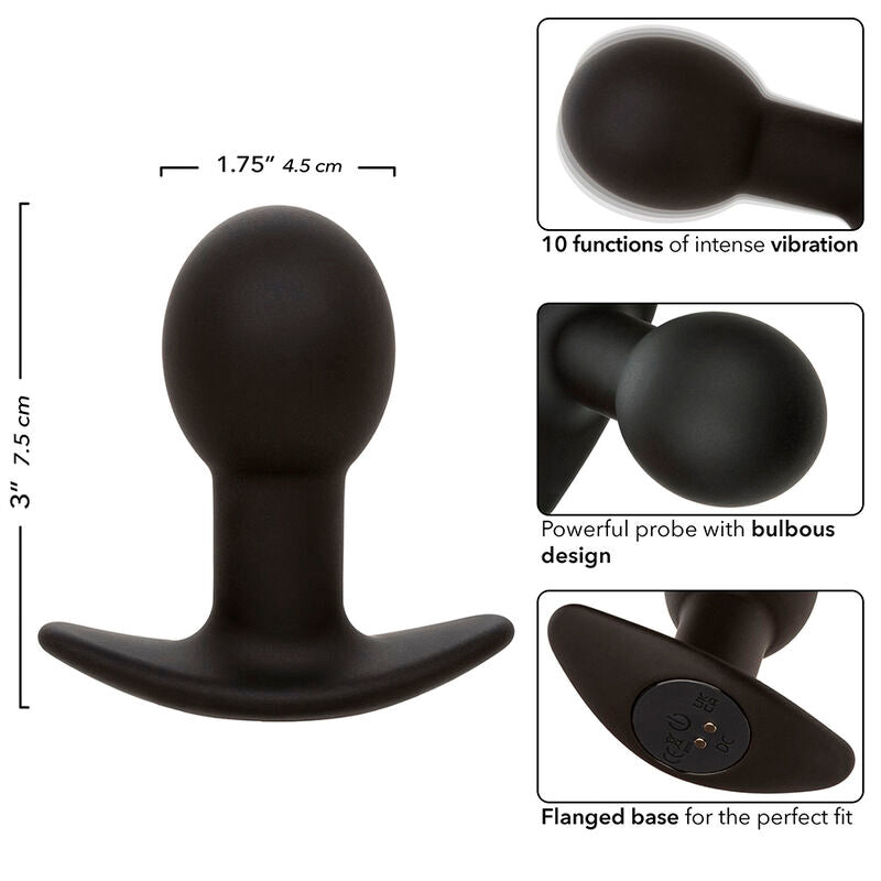 Rock Bottom Anal Plug 10 Vibrations Silicone Black | Niks.fi verkkokauppa