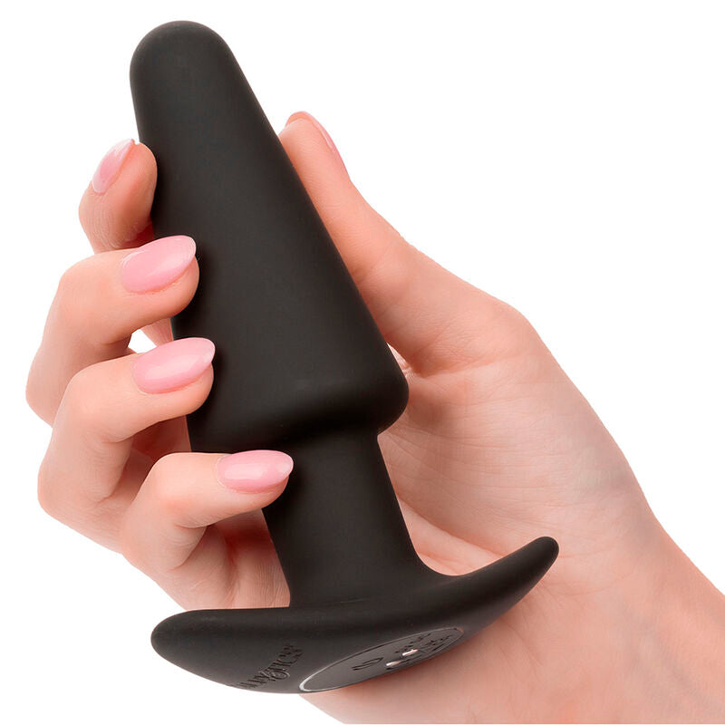Rock Bottom Tapered Anal Plug 10 Vibraciones Silicone Black | Niks.fi verkkokauppa