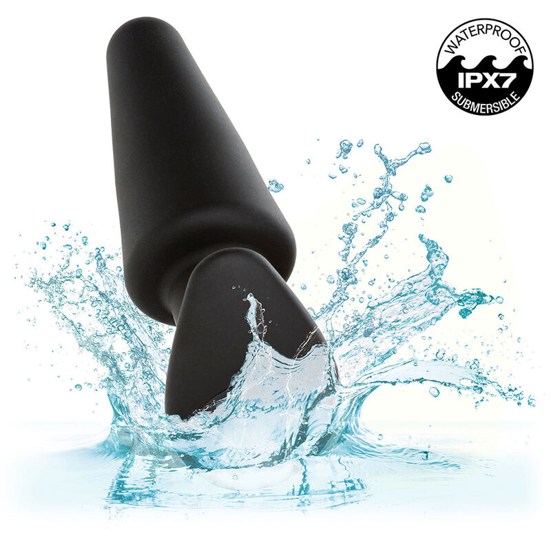 Rock Bottom Tapered Anal Plug 10 Vibraciones Silicone Black | Niks.fi verkkokauppa