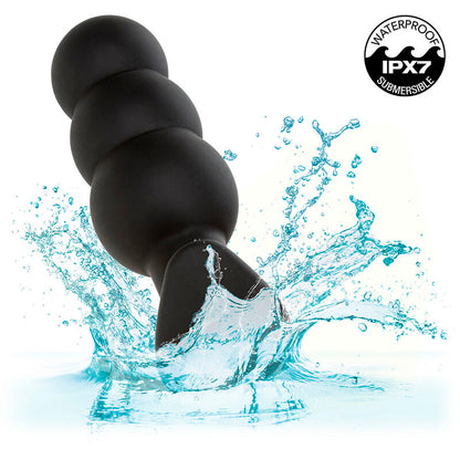 Rock Bottom Beaded Anal Plug 10 Vibrations Silicone Black | Niks.fi verkkokauppa