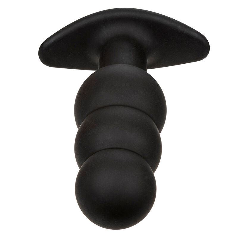 Rock Bottom Beaded Anal Plug 10 Vibrations Silicone Black | Niks.fi verkkokauppa