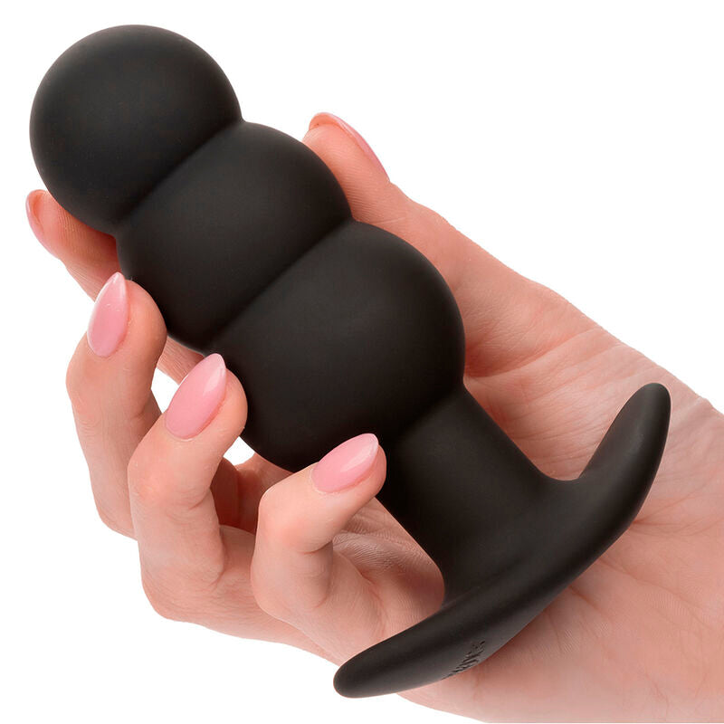 Rock Bottom Beaded Anal Plug 10 Vibrations Silicone Black | Niks.fi verkkokauppa