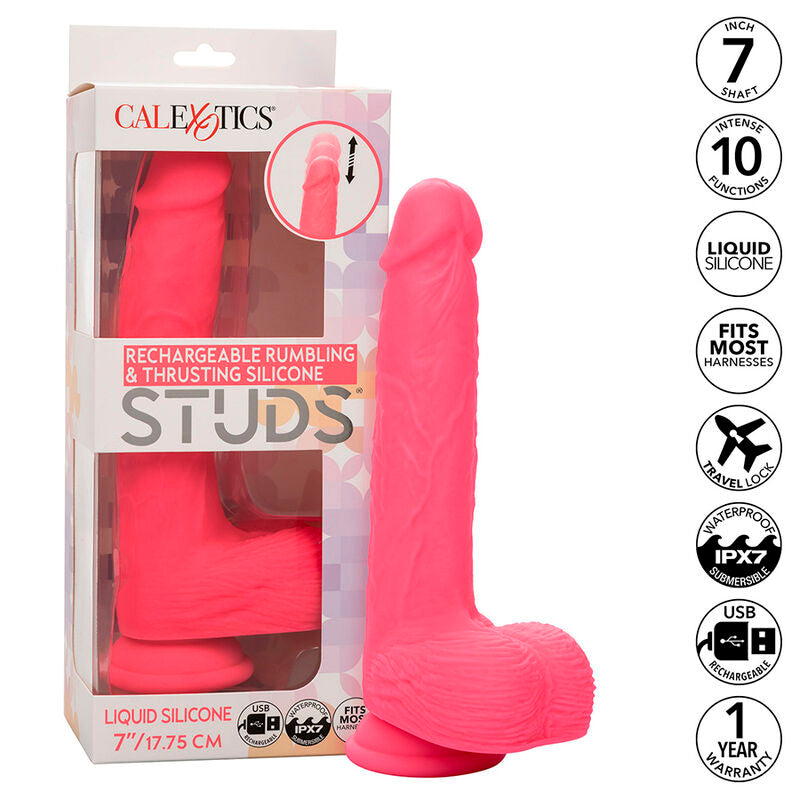 Studs Realistic Vibrator 10 Vibrations Pink | Niks.fi verkkokauppa