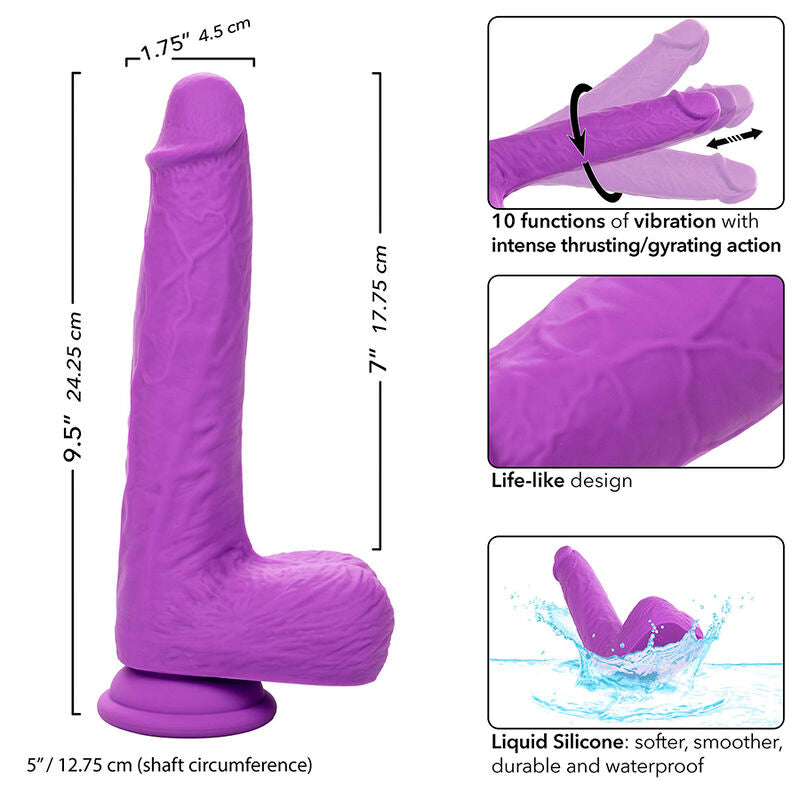 Studs Rechargeable And Rotating Vibrator 10 Vibrations Purple | Niks.fi verkkokauppa