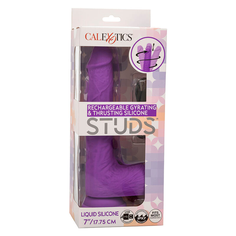 Studs Rechargeable And Rotating Vibrator 10 Vibrations Purple | Niks.fi verkkokauppa