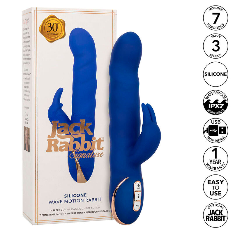Jack Rabbit Vibrator Wave Motion Blue | Niks.fi verkkokauppa