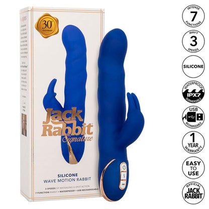 Jack Rabbit Vibrator Wave Motion Blue | Niks.fi verkkokauppa