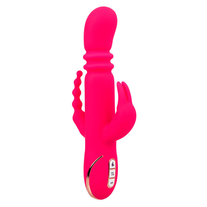 Jack Fantasy Triple Heated Vibrator Rabbit Pink | Niks.fi verkkokauppa