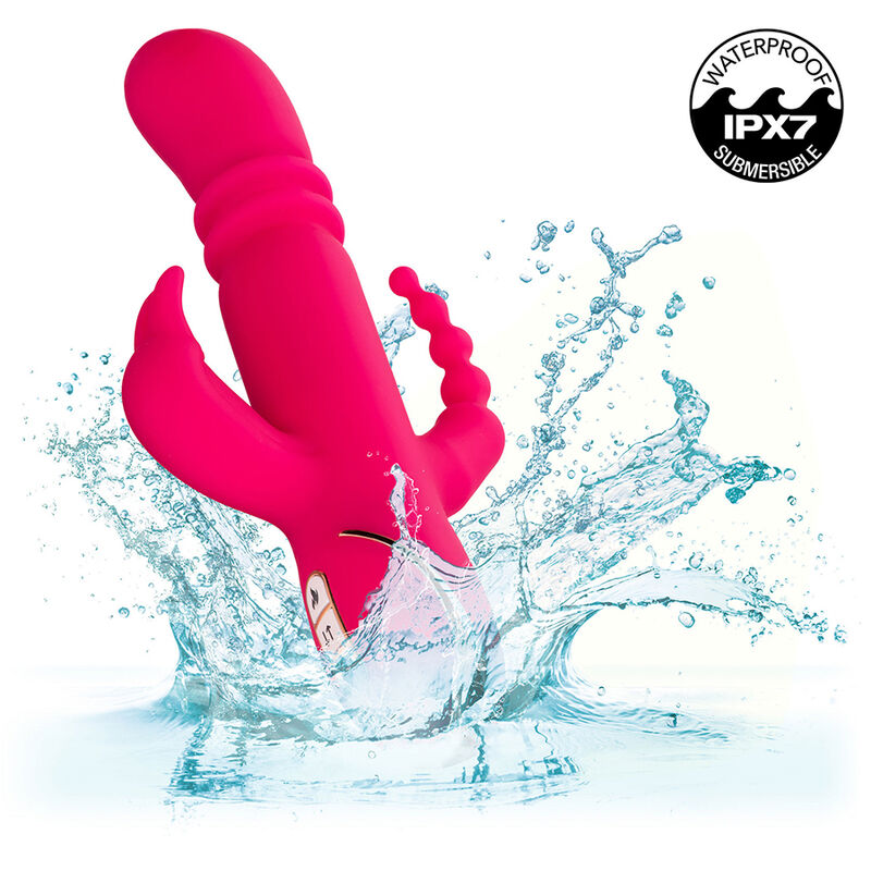 Jack Fantasy Triple Heated Vibrator Rabbit Pink | Niks.fi verkkokauppa