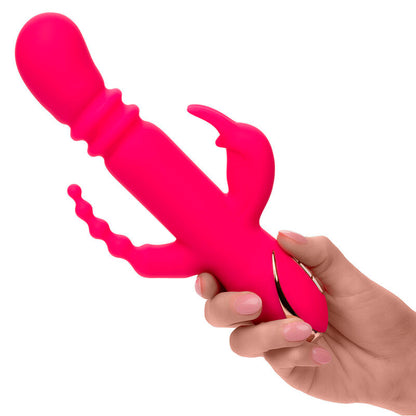 Jack Fantasy Triple Heated Vibrator Rabbit Pink | Niks.fi verkkokauppa