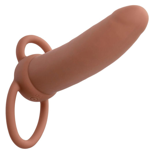 Maxx Thick Dual Penetrator 10 Vibrations Brown | Niks.fi verkkokauppa