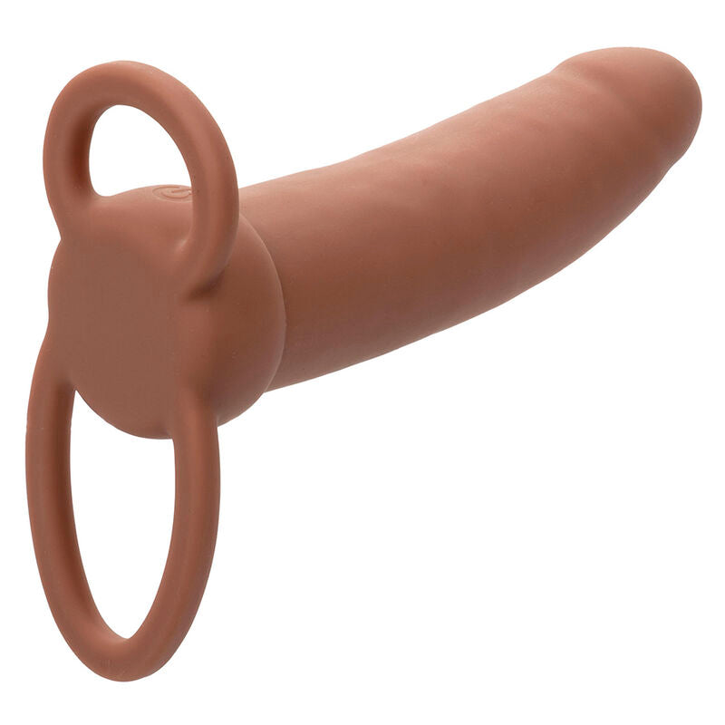 Maxx Thick Dual Penetrator 10 Vibrations Brown | Niks.fi verkkokauppa