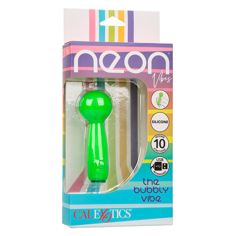 Neon Vibes The Bubbly Vibe Mini Massager 10 Vibrations Green | Niks.fi verkkokauppa