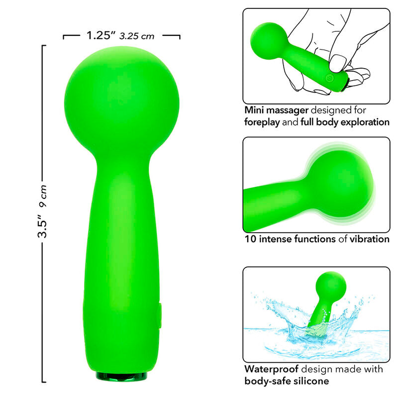 Neon Vibes The Bubbly Vibe Mini Massager 10 Vibrations Green | Niks.fi verkkokauppa