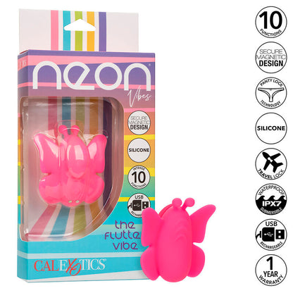 Neon Vibes The Flutter Vibe Stimulator 10 Vibrations Pink | Niks.fi verkkokauppa