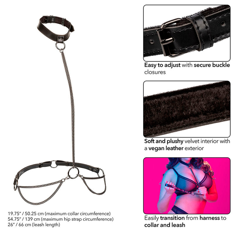 Euphoria Chain Halter Collar & Leash Plus Size | Niks.fi verkkokauppa