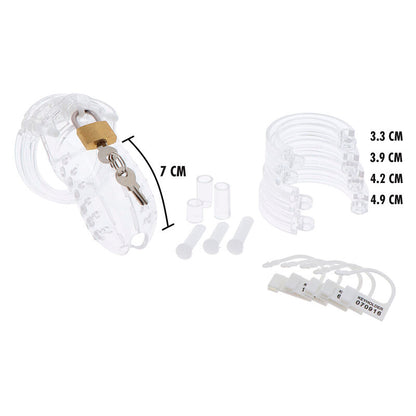 Extreme Chastity Cock Cage Acrylic Adjustable Clear | Niks.fi verkkokauppa