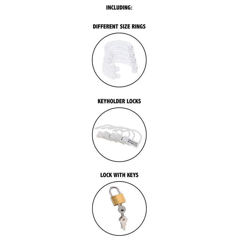 Extreme Chastity Cock Cage Acrylic Adjustable Clear | Niks.fi verkkokauppa