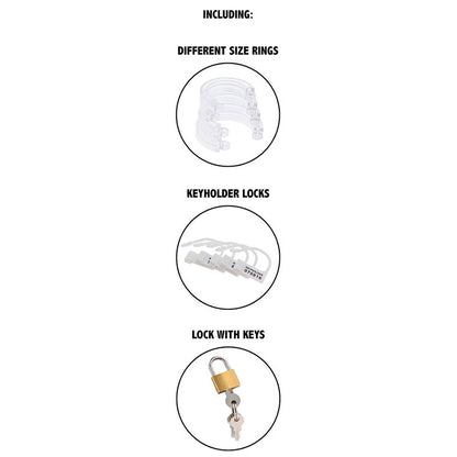 Extreme Chastity Cock Cage Acrylic Adjustable Clear | Niks.fi verkkokauppa
