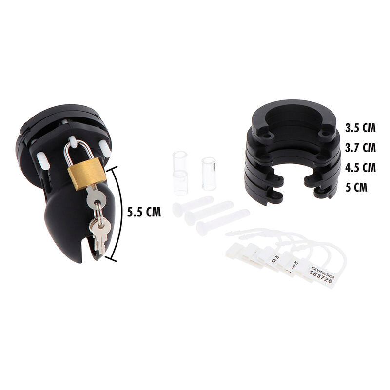 Extreme Chastity Cock Cage Silicone Size S Black | Niks.fi verkkokauppa