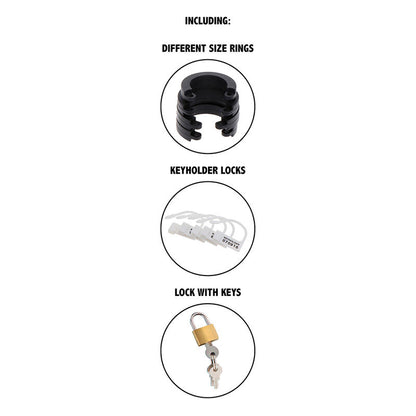Extreme Chastity Cock Cage Silicone Size L Black | Niks.fi verkkokauppa