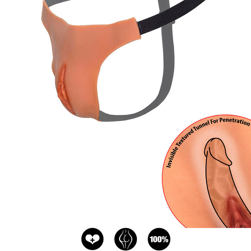 Alter Ego Adjustable Open Vagina String Flesh | Niks.fi verkkokauppa
