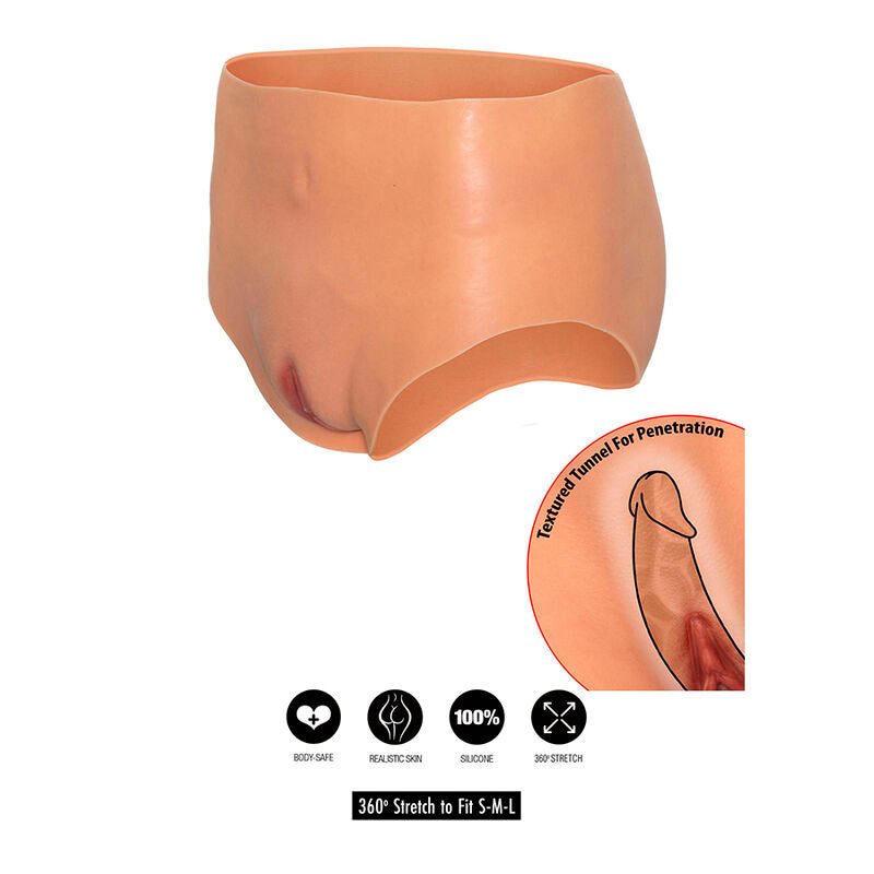 Alter Ego Open Vagina Brief High Waist Flesh | Niks.fi verkkokauppa