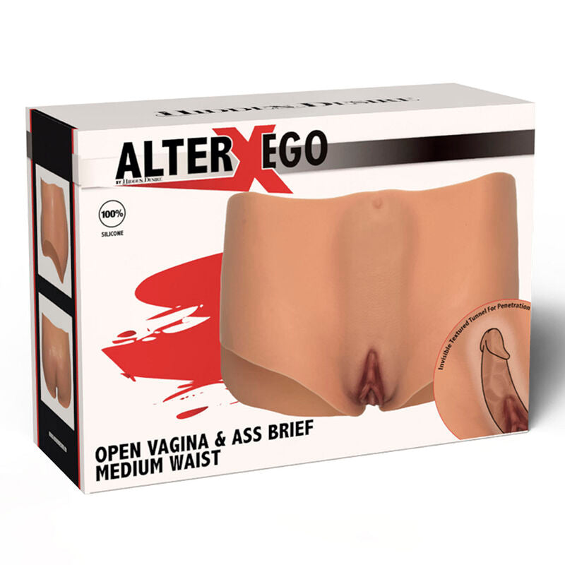 Alter Ego Open Vagina & Ass Brief Medium Waist Flesh | Niks.fi verkkokauppa