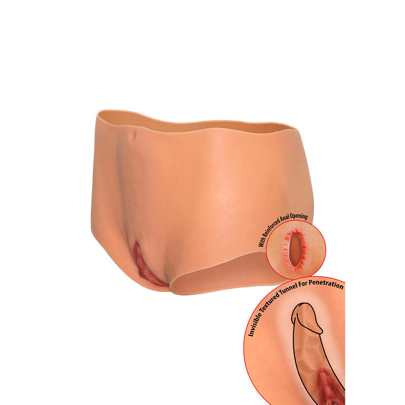 Alter Ego Open Vagina & Ass Brief Medium Waist Flesh | Niks.fi verkkokauppa