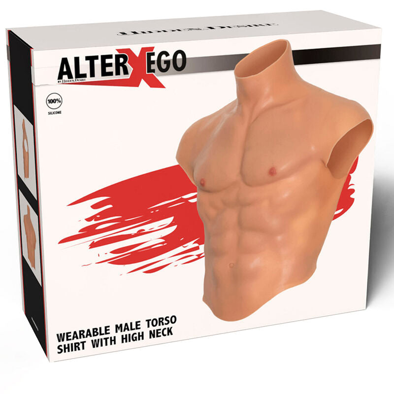 Alter Ego Silicone Male Torso Shirt With Abs Flesh | Niks.fi verkkokauppa