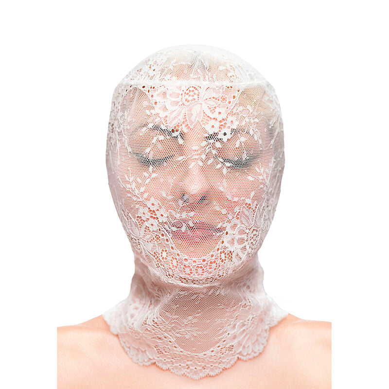 Fetish & Fashion Lace Hood White | Niks.fi verkkokauppa