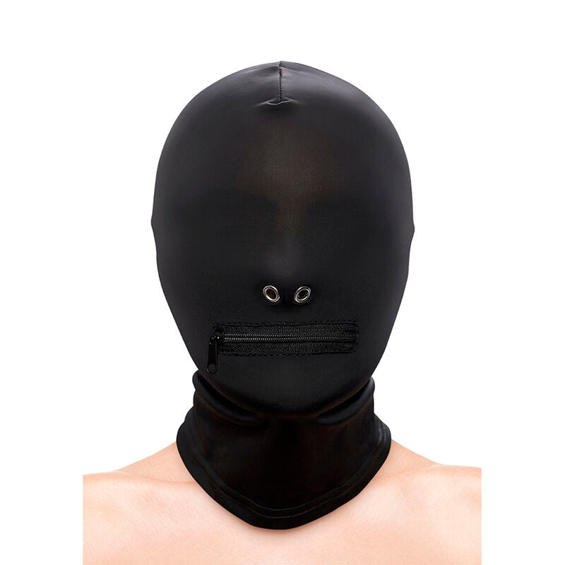 Fetish & Fashion Closed Zippered Mouth Hood Nylon Black | Niks.fi verkkokauppa