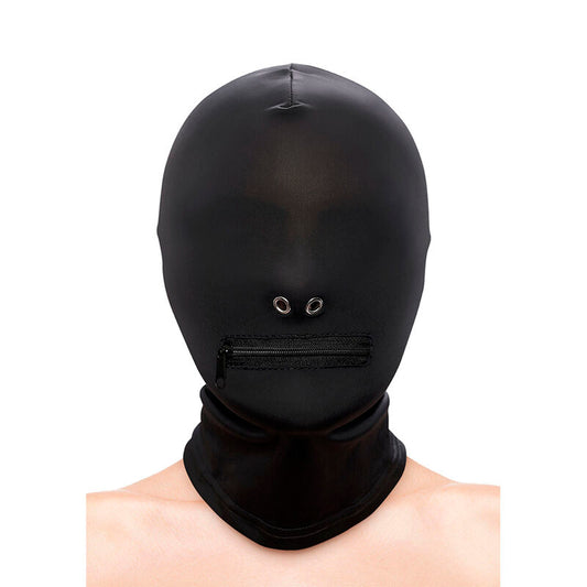 Fetish & Fashion Closed Zippered Mouth Hood Nylon Black | Niks.fi verkkokauppa