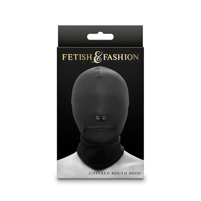 Fetish & Fashion Closed Zippered Mouth Hood Nylon Black | Niks.fi verkkokauppa
