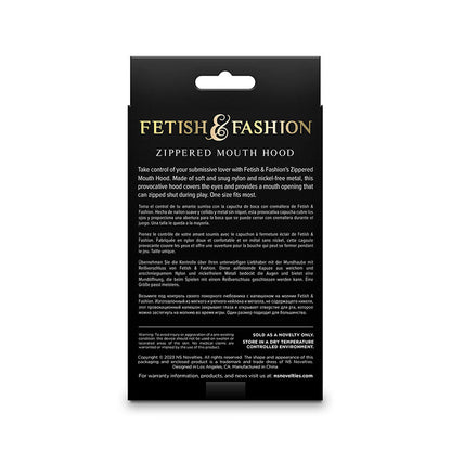 Fetish & Fashion Closed Zippered Mouth Hood Nylon Black | Niks.fi verkkokauppa