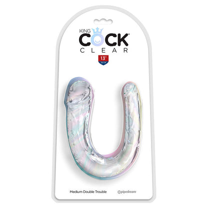 King Cockdouble Trouble Double Dildo 33 Cm Clear | Niks.fi verkkokauppa