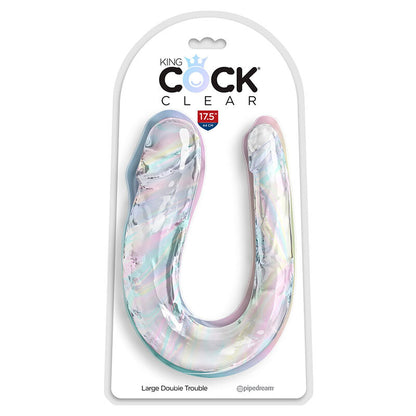 King Cockdouble Trouble Double Dildo 44 Cm Clear | Niks.fi verkkokauppa