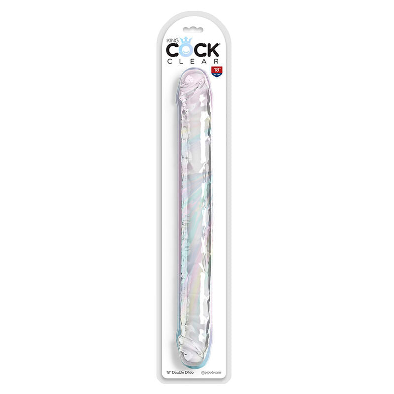 King Cockdouble Trouble Double Dildo 46 Cm Clear | Niks.fi verkkokauppa
