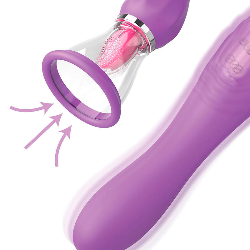 Fantasy for Her Ultimate Pleasure Max klitoriskiihotin imulla ja stimuloivalla kielellä - violetti