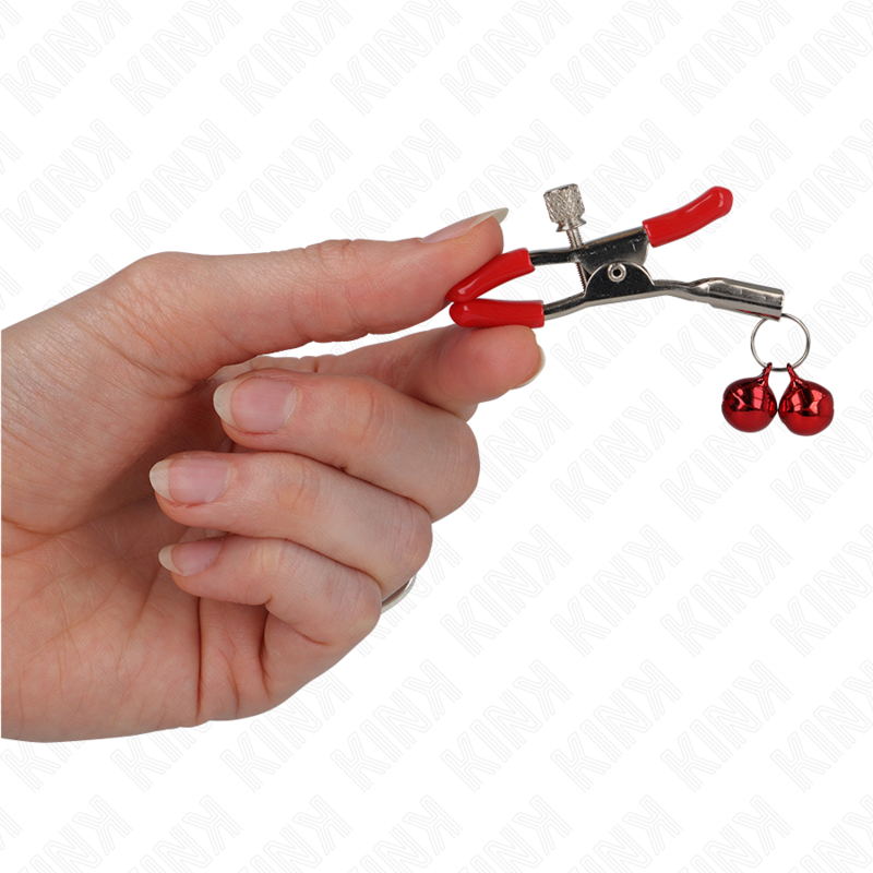 Kinkred Double Bell Nipple Clamp Red 6 Cm | Niks.fi verkkokauppa