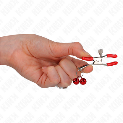 Kinkred Double Bell Nipple Clamp Red 6 Cm | Niks.fi verkkokauppa