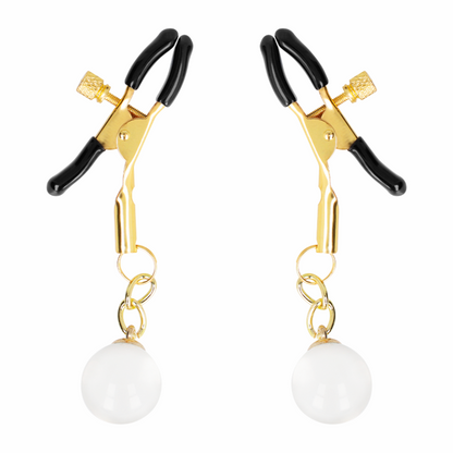 Kinkglass Bead Nipple Clamps Gold 6 Cm | Niks.fi verkkokauppa