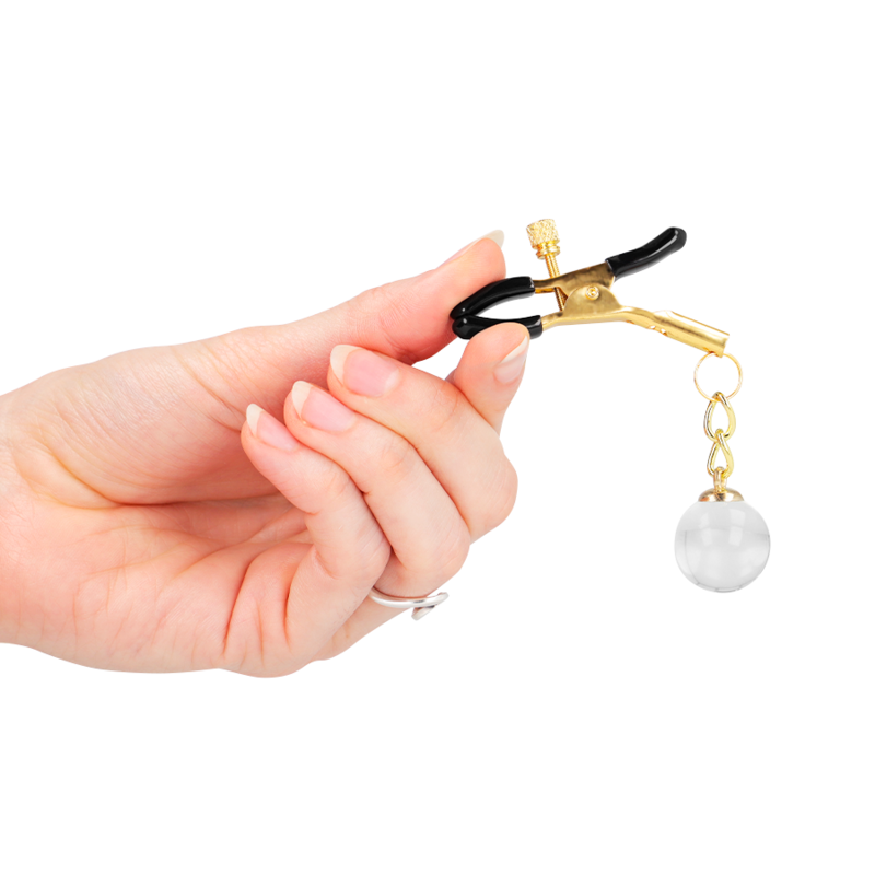 Kinkglass Bead Nipple Clamps Gold 6 Cm | Niks.fi verkkokauppa